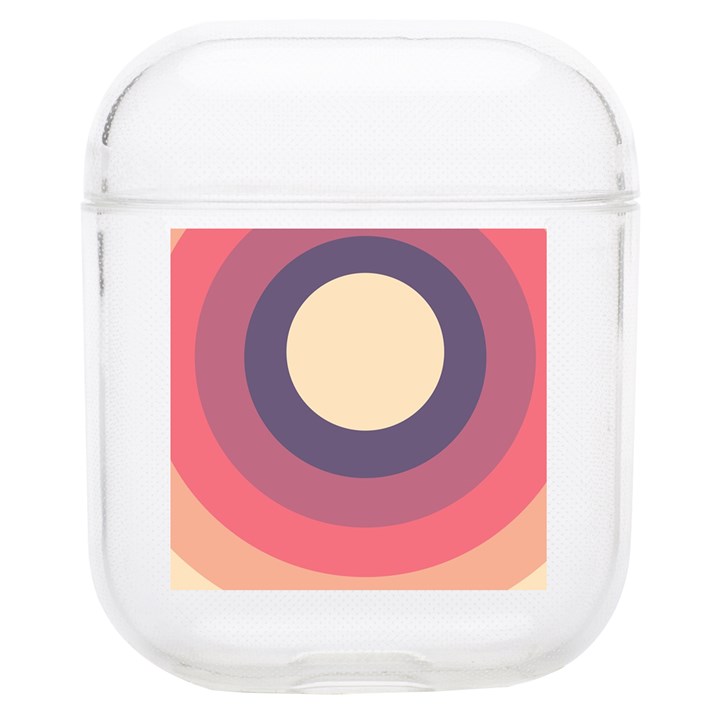 Circles Pattern Bullseye Cream AirPods 1/2 Case