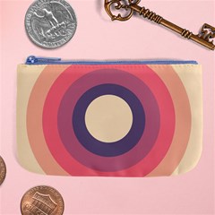 Circles Pattern Bullseye Cream Large Coin Purse by Pakjumat