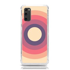 Circles Pattern Bullseye Cream Samsung Galaxy S20 6 2 Inch Tpu Uv Case by Pakjumat