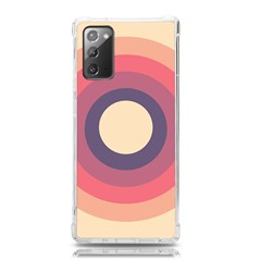 Circles Pattern Bullseye Cream Samsung Galaxy Note 20 Tpu Uv Case by Pakjumat