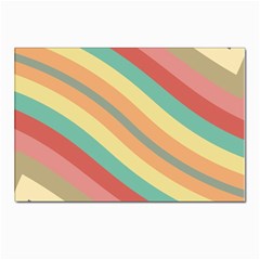 Pattern Design Abstract Pastels Postcard 4 x 6  (pkg Of 10) by Pakjumat