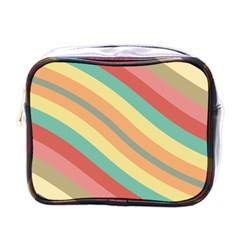 Pattern Design Abstract Pastels Mini Toiletries Bag (one Side) by Pakjumat