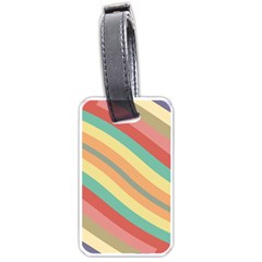 Pattern Design Abstract Pastels Luggage Tag (one Side) by Pakjumat