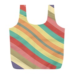 Pattern Design Abstract Pastels Full Print Recycle Bag (l) by Pakjumat