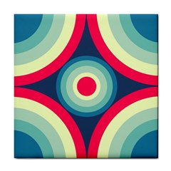 Circle Pattern Repeat Design Tile Coaster by Pakjumat