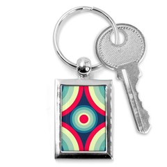 Circle Pattern Repeat Design Key Chain (rectangle) by Pakjumat