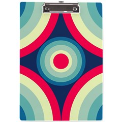 Circle Pattern Repeat Design A4 Acrylic Clipboard by Pakjumat