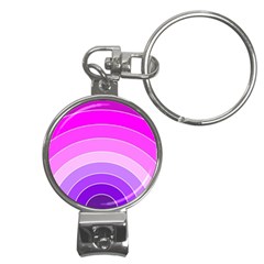 Pink Rainbow Purple Design Pattern Nail Clippers Key Chain