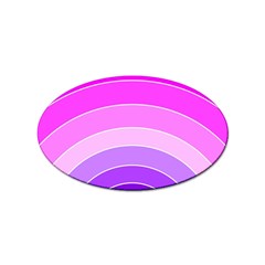 Pink Rainbow Purple Design Pattern Sticker Oval (100 Pack)