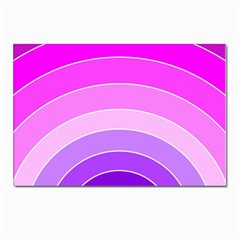 Pink Rainbow Purple Design Pattern Postcards 5  X 7  (pkg Of 10)