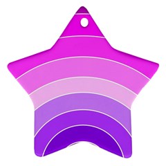 Pink Rainbow Purple Design Pattern Star Ornament (two Sides)