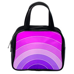 Pink Rainbow Purple Design Pattern Classic Handbag (one Side)