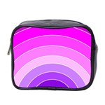 Pink Rainbow Purple Design Pattern Mini Toiletries Bag (Two Sides) Front