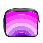 Pink Rainbow Purple Design Pattern Mini Toiletries Bag (Two Sides) Back