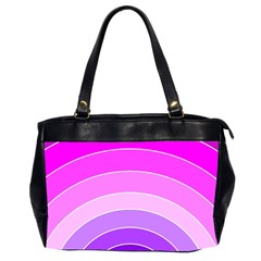 Pink Rainbow Purple Design Pattern Oversize Office Handbag (2 Sides)