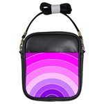 Pink Rainbow Purple Design Pattern Girls Sling Bag Front