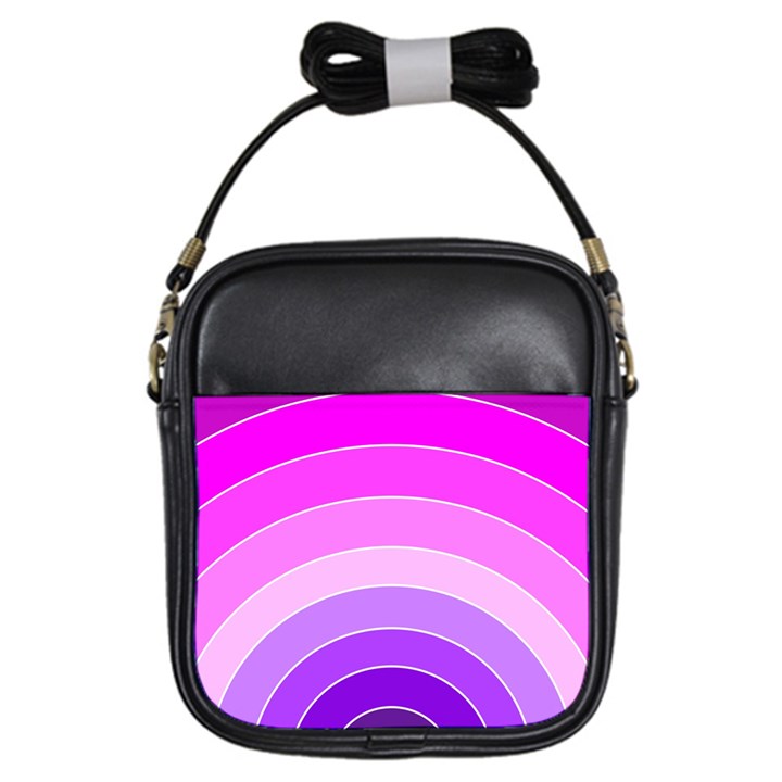 Pink Rainbow Purple Design Pattern Girls Sling Bag