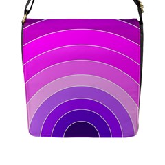 Pink Rainbow Purple Design Pattern Flap Closure Messenger Bag (l) by Pakjumat