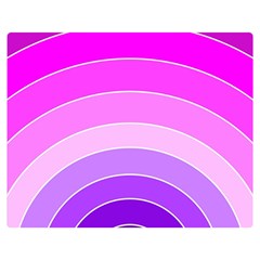 Pink Rainbow Purple Design Pattern Two Sides Premium Plush Fleece Blanket (medium) by Pakjumat