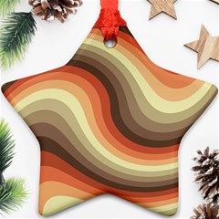 Twirl Swirl Waves Pattern Ornament (star) by Pakjumat