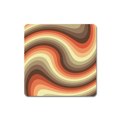 Twirl Swirl Waves Pattern Square Magnet by Pakjumat