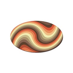 Twirl Swirl Waves Pattern Sticker Oval (100 Pack)