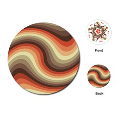 Twirl Swirl Waves Pattern Playing Cards Single Design (round)