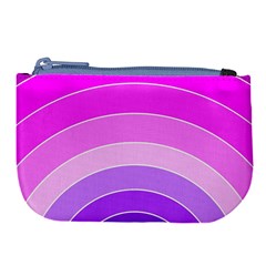 Pink Rainbow Purple Design Pattern Large Coin Purse