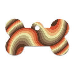 Twirl Swirl Waves Pattern Dog Tag Bone (two Sides)