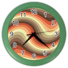 Twirl Swirl Waves Pattern Color Wall Clock