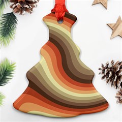 Twirl Swirl Waves Pattern Ornament (christmas Tree)  by Pakjumat