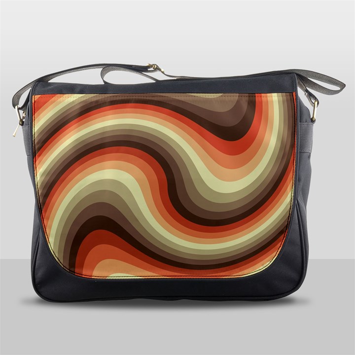 Twirl Swirl Waves Pattern Messenger Bag