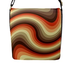 Twirl Swirl Waves Pattern Flap Closure Messenger Bag (l) by Pakjumat