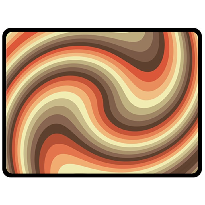 Twirl Swirl Waves Pattern Two Sides Fleece Blanket (Large)