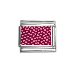 Pattern Pink Abstract Heart Italian Charm (9mm)