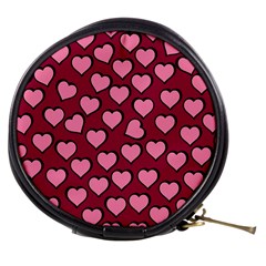 Pattern Pink Abstract Heart Mini Makeup Bag by Pakjumat