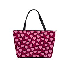 Pattern Pink Abstract Heart Classic Shoulder Handbag by Pakjumat