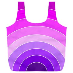 Pink Rainbow Purple Design Pattern Full Print Recycle Bag (xxxl)