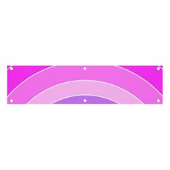 Pink Rainbow Purple Design Pattern Banner And Sign 4  X 1 