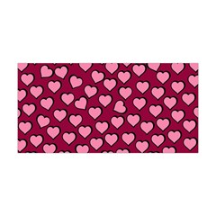 Pattern Pink Abstract Heart Yoga Headband by Pakjumat