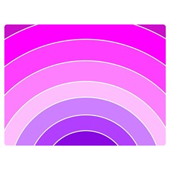 Pink Rainbow Purple Design Pattern Two Sides Premium Plush Fleece Blanket (extra Small) by Pakjumat