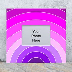 Pink Rainbow Purple Design Pattern White Wall Photo Frame 5  X 7  by Pakjumat