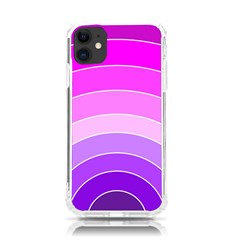 Pink Rainbow Purple Design Pattern Iphone 11 Tpu Uv Print Case by Pakjumat