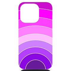 Pink Rainbow Purple Design Pattern Iphone 14 Pro Black Uv Print Case by Pakjumat