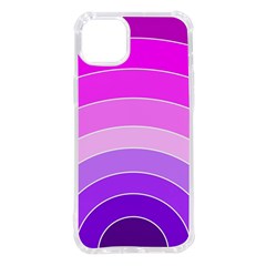 Pink Rainbow Purple Design Pattern Iphone 14 Plus Tpu Uv Print Case by Pakjumat