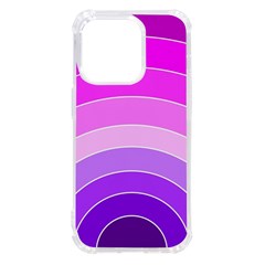 Pink Rainbow Purple Design Pattern Iphone 14 Pro Tpu Uv Print Case by Pakjumat