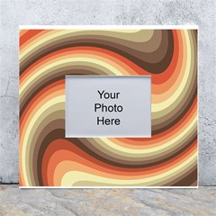 Twirl Swirl Waves Pattern White Wall Photo Frame 5  X 7  by Pakjumat