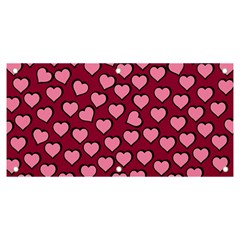 Pattern Pink Abstract Heart Banner And Sign 6  X 3  by Pakjumat