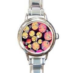 Wood Firewood Wooden Round Italian Charm Watch by Pakjumat