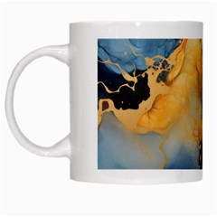 Abstract Marble Design Background White Mug by Pakjumat